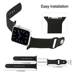 Bracelet de montre sport en silicone uni xDfind, compatible avec Apple Watch 46 mm / 49 mm / 45 mm / 44 mm et Apple Watch 42 mm / 41 mm / 40 mm / 38 mm