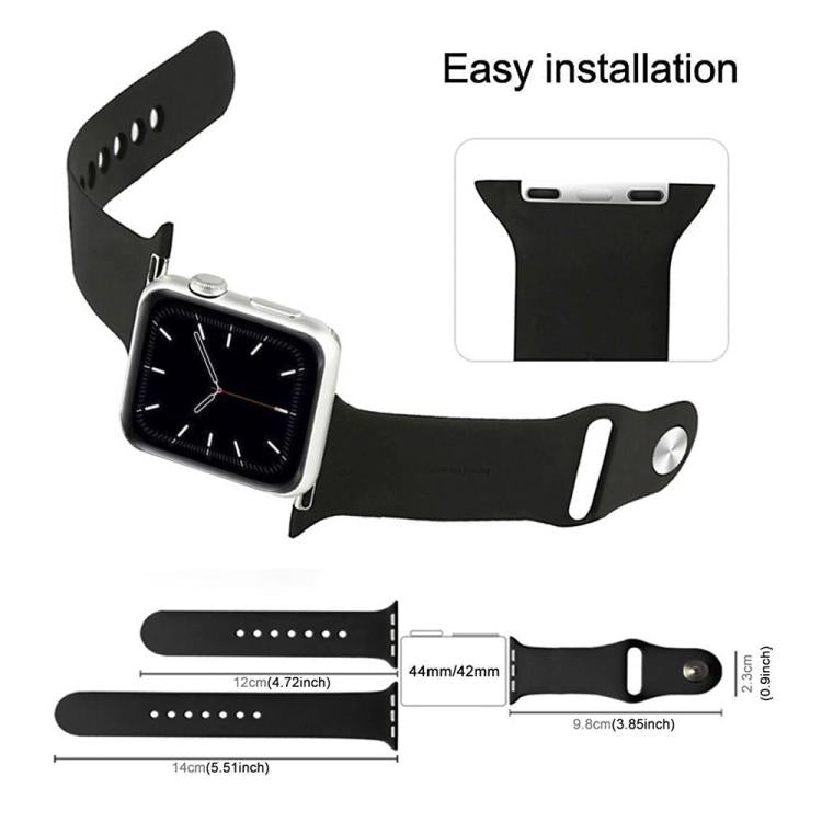 Bracelet de montre sport en silicone uni xDfind, compatible avec Apple Watch 46 mm / 49 mm / 45 mm / 44 mm et Apple Watch 42 mm / 41 mm / 40 mm / 38 mm