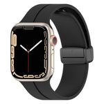 Bracelet de montre en silicone à boucle magnétique xDfind, couleur unie, compatible avec Apple Watch 46 mm / 49 mm / 45 mm / 44 mm et Apple Watch 42 mm / 41 mm / 40 mm / 38 mm.