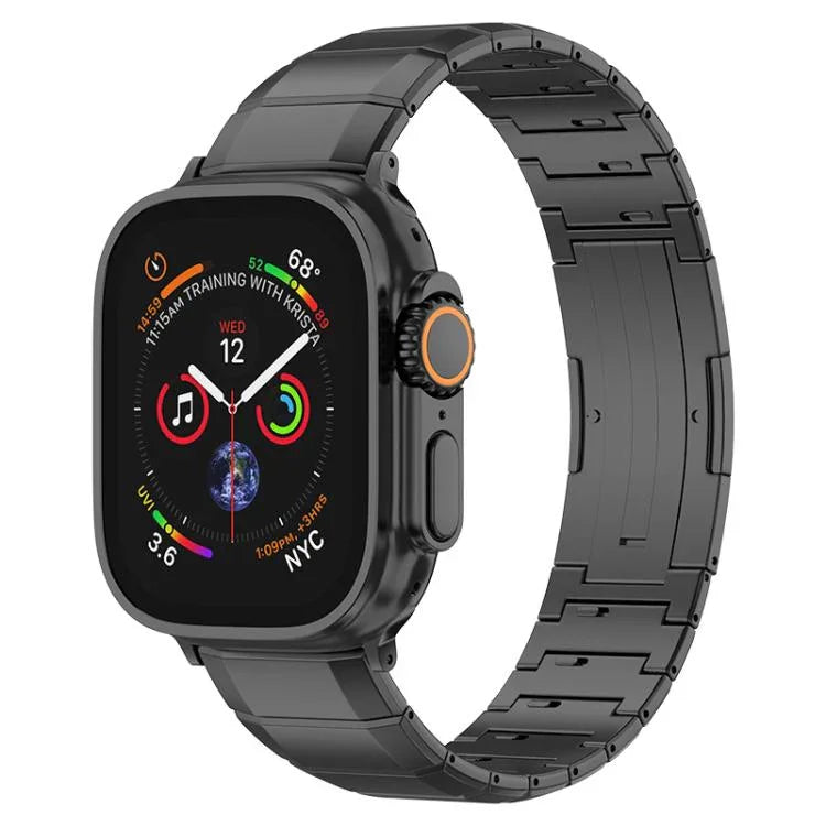 Bracelet de montre à boucle en titane pur à une seule bille, pour Apple Watch 46 mm / 49 mm / 45 mm / 44 mm, pour Apple Watch 42 mm / 41 mm / 40 mm / 38 mm