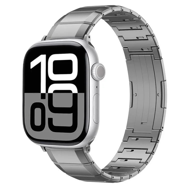 Bracelet de montre à boucle en titane pur à une seule bille, pour Apple Watch 46 mm / 49 mm / 45 mm / 44 mm, pour Apple Watch 42 mm / 41 mm / 40 mm / 38 mm