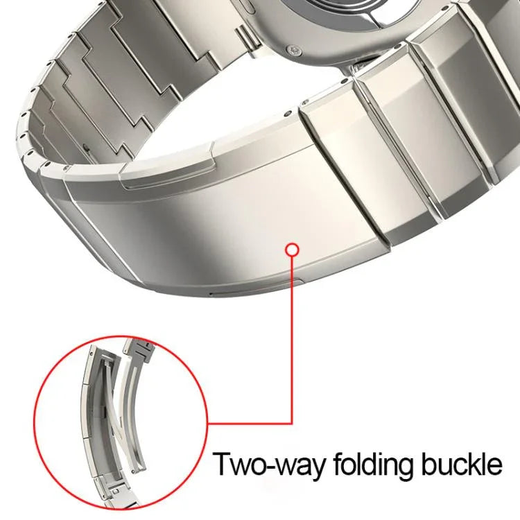 Bracelet de montre à boucle en titane pur à une seule bille, pour Apple Watch 46 mm / 49 mm / 45 mm / 44 mm, pour Apple Watch 42 mm / 41 mm / 40 mm / 38 mm