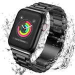 Bracelet de montre xDfind à trois billes et boucle déployante en acier inoxydable, compatible avec Apple Watch 46 mm / 49 mm / 45 mm / 44 mm et Apple Watch 42 mm / 41 mm / 40 mm / 38 mm.