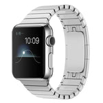 Bracelet de montre xDfind à une perle en acier inoxydable, compatible avec les Apple Watch 46 mm / 49 mm / 45 mm / 44 mm et 42 mm / 41 mm / 40 mm / 38 mm.