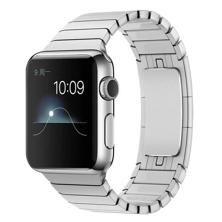 Bracelet de montre xDfind à une perle en acier inoxydable, compatible avec les Apple Watch 46 mm / 49 mm / 45 mm / 44 mm et 42 mm / 41 mm / 40 mm / 38 mm.