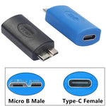 Adaptateur ordinateur disque dur mobile USB3.0, Type-C femelle vers Micro USB mâle