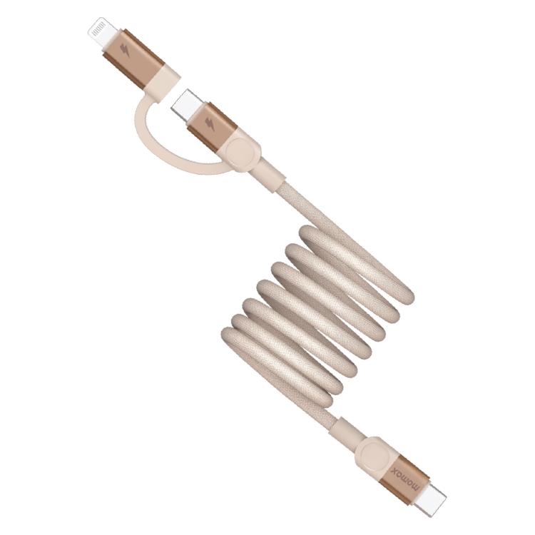 Câble de données magnétique Momax Mag.Link Duo 60W USB-C / Type-C vers USB-C / Type-C / 8 broches, DC58 1m, DL58 60W 1m