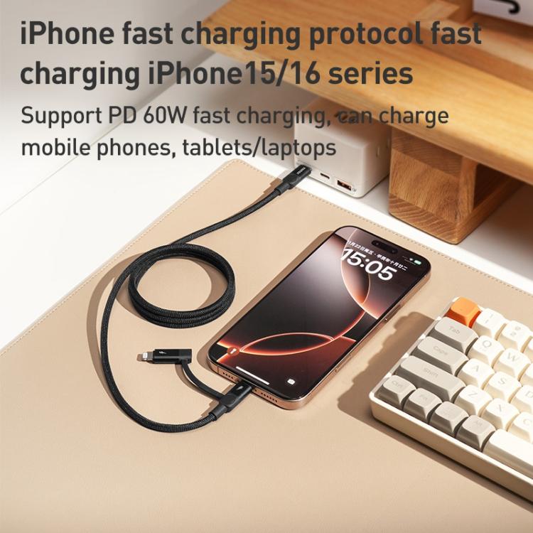 Câble de données magnétique Momax Mag.Link Duo 60W USB-C / Type-C vers USB-C / Type-C / 8 broches, DC58 1m, DL58 60W 1m