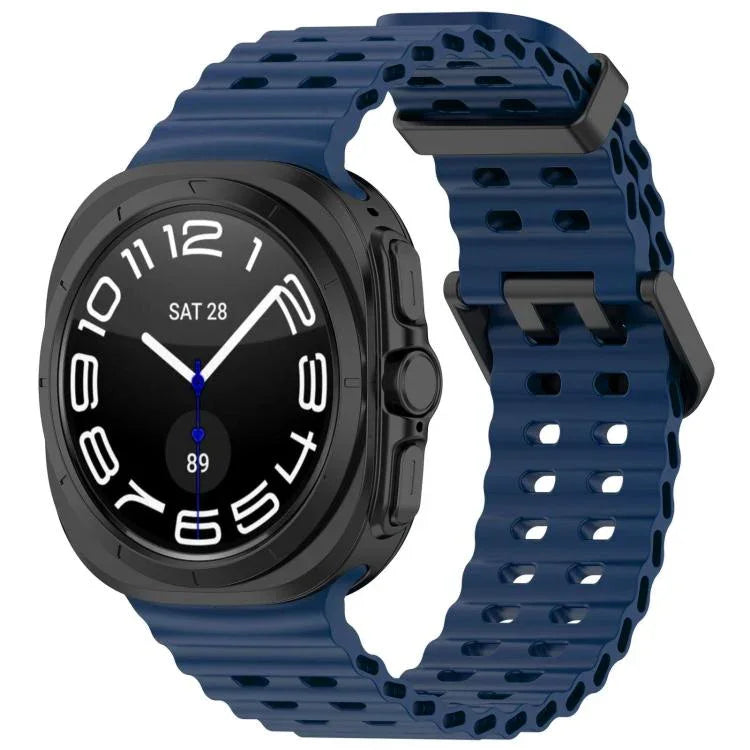 xDfind Ocean Hole Dual Buckle Silicone Watch Band, For Samsung Galaxy Watch Ultra 47mm / Ultra 2025
