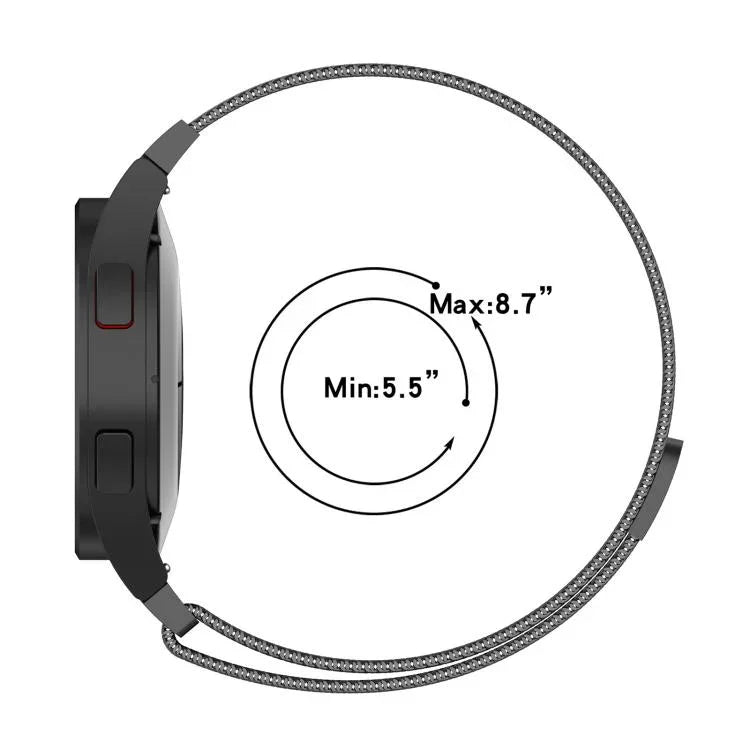Bracelet de montre magnétique à dégagement rapide xDfind Milan en acier inoxydable, pour Samsung Galaxy Watch7 / FE / 6 / 5 / 4
