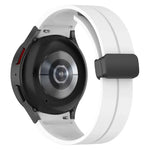 Bracelet de montre en silicone noir pliable xDfind avec boucle magnétique, compatible avec Samsung Galaxy Watch7 / FE / 6 / 5 / 4