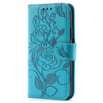 Étui de téléphone en cuir gaufré rose papillon, pour iPhone 17e / 16e, pour iPhone 17 Pro Max, pour iPhone 17 Pro, pour iPhone 17, pour iPhone Air