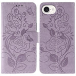 Étui de téléphone en cuir gaufré rose papillon, pour iPhone 17e / 16e, pour iPhone 17 Pro Max, pour iPhone 17 Pro, pour iPhone 17, pour iPhone Air