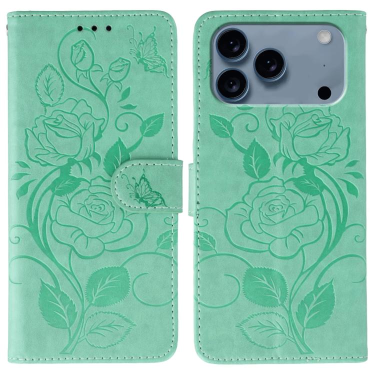 Étui de téléphone en cuir gaufré rose papillon, pour iPhone 17e / 16e, pour iPhone 17 Pro Max, pour iPhone 17 Pro, pour iPhone 17, pour iPhone Air
