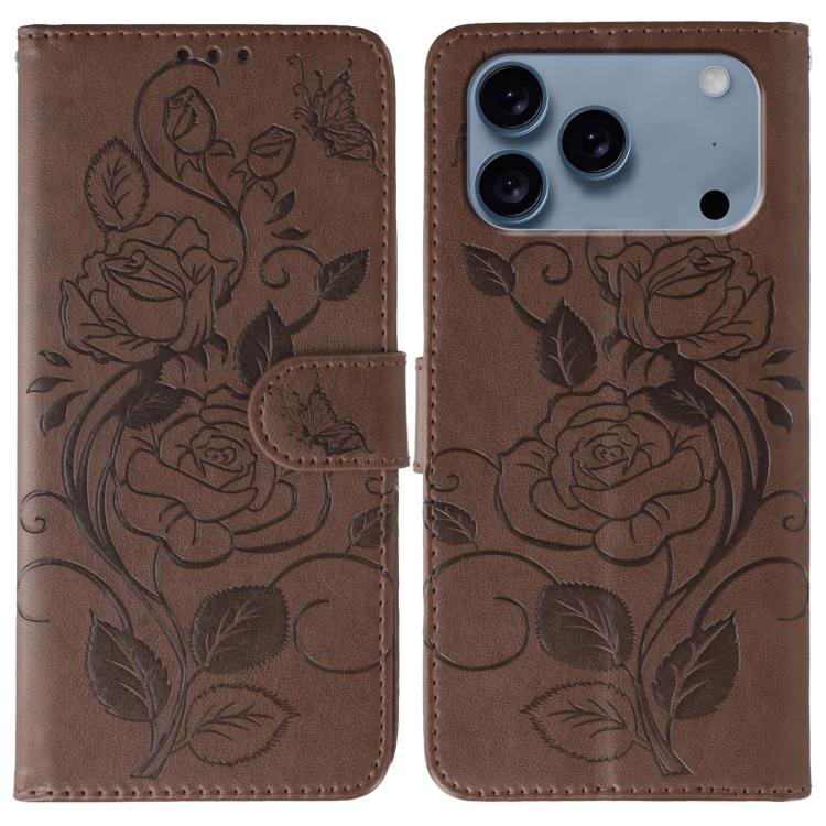 Étui de téléphone en cuir gaufré rose papillon, pour iPhone 17e / 16e, pour iPhone 17 Pro Max, pour iPhone 17 Pro, pour iPhone 17, pour iPhone Air