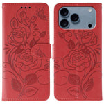 Étui de téléphone en cuir gaufré rose papillon, pour iPhone 17e / 16e, pour iPhone 17 Pro Max, pour iPhone 17 Pro, pour iPhone 17, pour iPhone Air