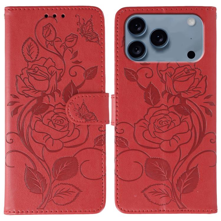 Étui de téléphone en cuir gaufré rose papillon, pour iPhone 17e / 16e, pour iPhone 17 Pro Max, pour iPhone 17 Pro, pour iPhone 17, pour iPhone Air