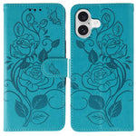 Étui de téléphone en cuir gaufré rose papillon, pour iPhone 17e / 16e, pour iPhone 17 Pro Max, pour iPhone 17 Pro, pour iPhone 17, pour iPhone Air