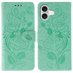 Étui de téléphone en cuir gaufré rose papillon, pour iPhone 17e / 16e, pour iPhone 17 Pro Max, pour iPhone 17 Pro, pour iPhone 17, pour iPhone Air