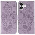 Étui de téléphone en cuir gaufré rose papillon, pour iPhone 17e / 16e, pour iPhone 17 Pro Max, pour iPhone 17 Pro, pour iPhone 17, pour iPhone Air