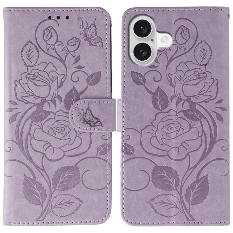 Étui de téléphone en cuir gaufré rose papillon, pour iPhone 17e / 16e, pour iPhone 17 Pro Max, pour iPhone 17 Pro, pour iPhone 17, pour iPhone Air