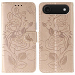 Étui de téléphone en cuir gaufré rose papillon, pour iPhone 17e / 16e, pour iPhone 17 Pro Max, pour iPhone 17 Pro, pour iPhone 17, pour iPhone Air