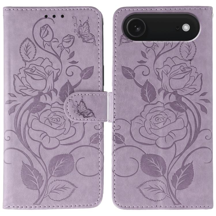Étui de téléphone en cuir gaufré rose papillon, pour iPhone 17e / 16e, pour iPhone 17 Pro Max, pour iPhone 17 Pro, pour iPhone 17, pour iPhone Air