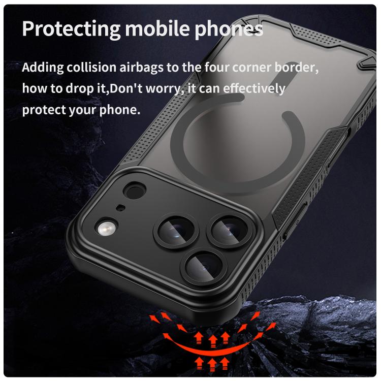 Coque de téléphone magnétique Armor Glaze MagSafe, Pour iPhone 17 Pro Max, Pour iPhone 17 Pro, Pour iPhone 17, Pour iPhone Air