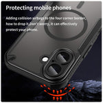 Coque de téléphone magnétique Armor Glaze MagSafe, Pour iPhone 17 Pro Max, Pour iPhone 17 Pro, Pour iPhone 17, Pour iPhone Air