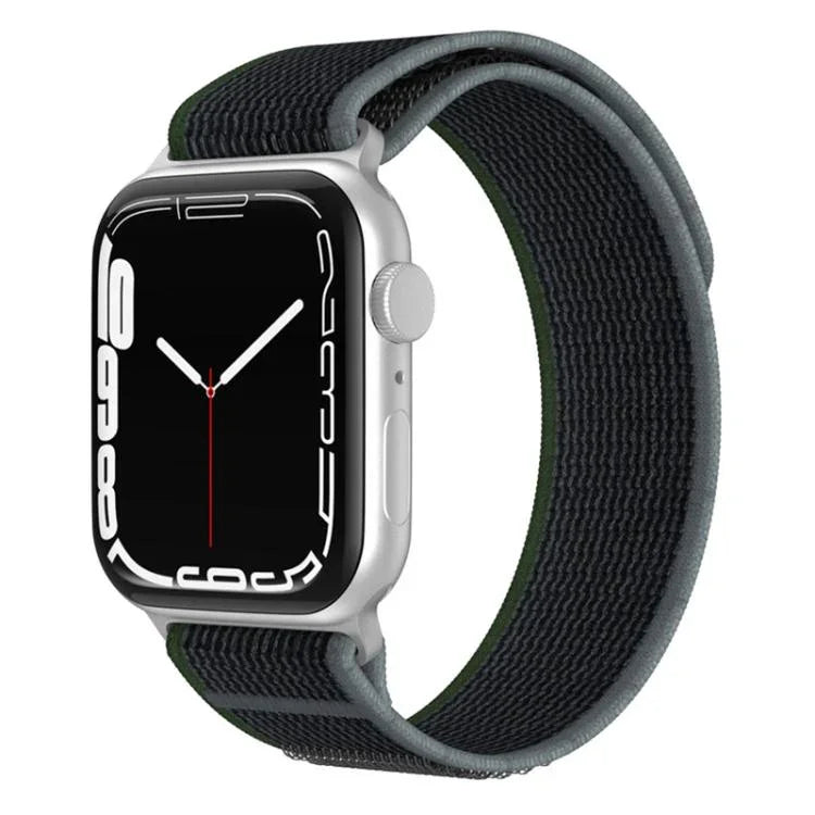 Bracelet de montre xDfind en nylon à double boucle, compatible avec les Apple Watch 46 mm / 49 mm / 45 mm / 44 mm et 42 mm / 41 mm / 40 mm / 38 mm.
