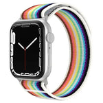 Bracelet de montre xDfind en nylon à double boucle, compatible avec les Apple Watch 46 mm / 49 mm / 45 mm / 44 mm et 42 mm / 41 mm / 40 mm / 38 mm.
