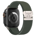 Bracelet de montre xDfind en nylon avec boucle à bouton-pression en titane, compatible avec Apple Watch 46 mm / 49 mm / 45 mm / 44 mm et Apple Watch 42 mm / 41 mm / 40 mm / 38 mm.