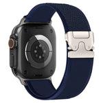Bracelet de montre xDfind en nylon avec boucle à bouton-pression en titane, compatible avec Apple Watch 46 mm / 49 mm / 45 mm / 44 mm et Apple Watch 42 mm / 41 mm / 40 mm / 38 mm.