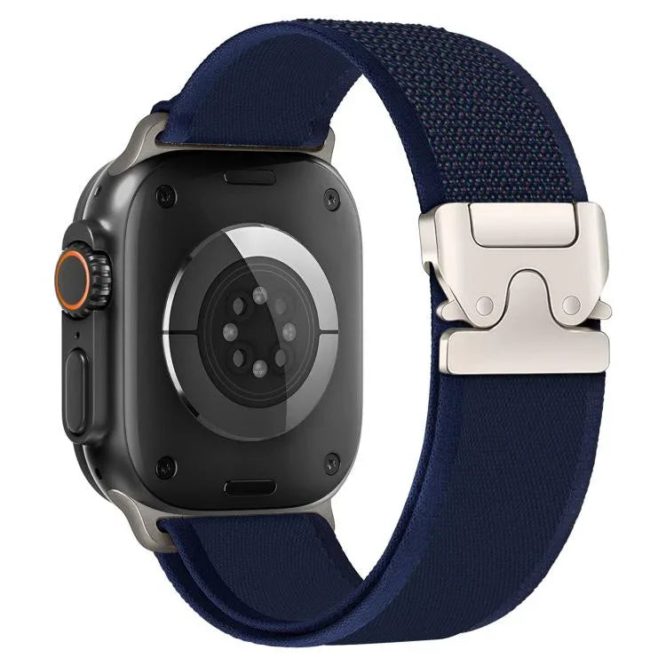 Bracelet de montre xDfind en nylon avec boucle à bouton-pression en titane, compatible avec Apple Watch 46 mm / 49 mm / 45 mm / 44 mm et Apple Watch 42 mm / 41 mm / 40 mm / 38 mm.