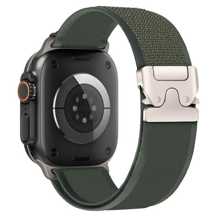 Bracelet de montre xDfind en nylon avec boucle à bouton-pression en titane, compatible avec Apple Watch 46 mm / 49 mm / 45 mm / 44 mm et Apple Watch 42 mm / 41 mm / 40 mm / 38 mm.