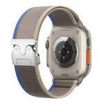 Bracelet de montre xDfind en nylon avec boucle à bouton-pression en titane, compatible avec Apple Watch 46 mm / 49 mm / 45 mm / 44 mm et Apple Watch 42 mm / 41 mm / 40 mm / 38 mm.