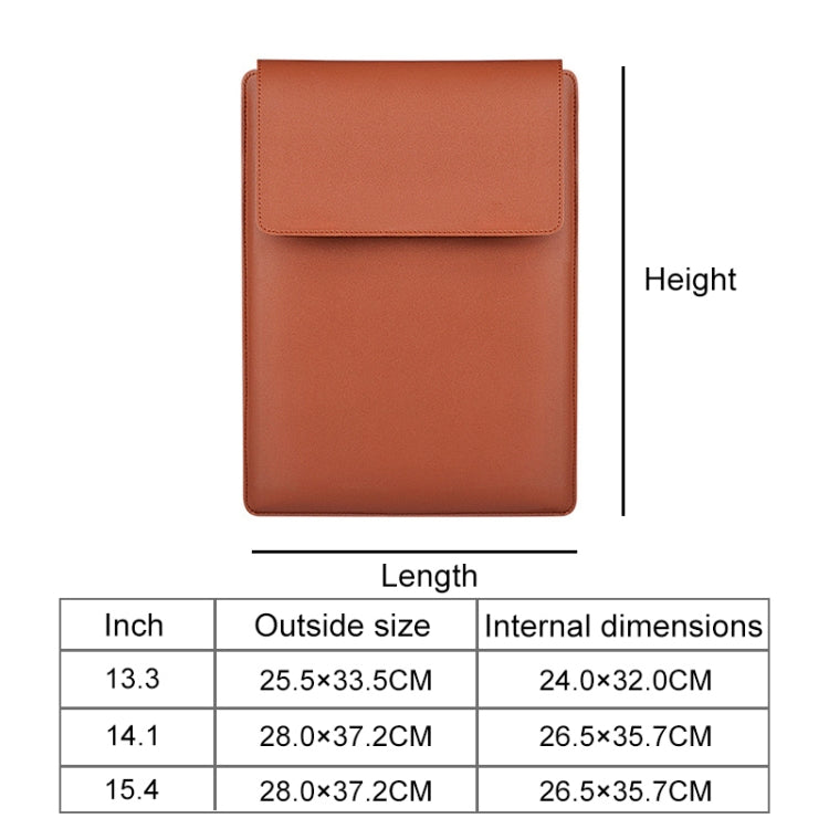 Housse en cuir PU05, sac de transport, pour ordinateur portable 13,3 pouces, 14,1 pouces, 15,4 pouces