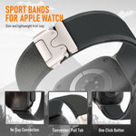 Bracelet de montre xDfind en nylon avec boucle à bouton-pression en titane, compatible avec Apple Watch 46 mm / 49 mm / 45 mm / 44 mm et Apple Watch 42 mm / 41 mm / 40 mm / 38 mm.