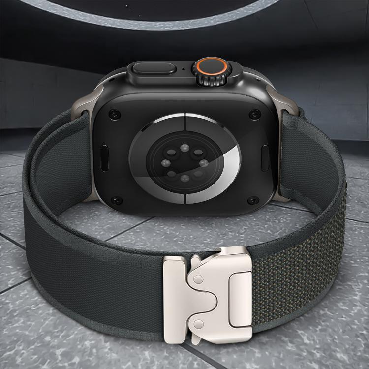 Bracelet de montre xDfind en nylon avec boucle à bouton-pression en titane, compatible avec Apple Watch 46 mm / 49 mm / 45 mm / 44 mm et Apple Watch 42 mm / 41 mm / 40 mm / 38 mm.