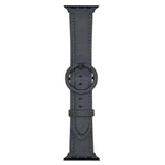 Bracelet de montre en cuir à boucle ronde xDfind, compatible avec les Apple Watch 46 mm / 49 mm / 45 mm / 44 mm et 42 mm / 41 mm / 40 mm / 38 mm.