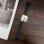 Bracelet de montre en cuir à boucle ronde xDfind, compatible avec les Apple Watch 46 mm / 49 mm / 45 mm / 44 mm et 42 mm / 41 mm / 40 mm / 38 mm.