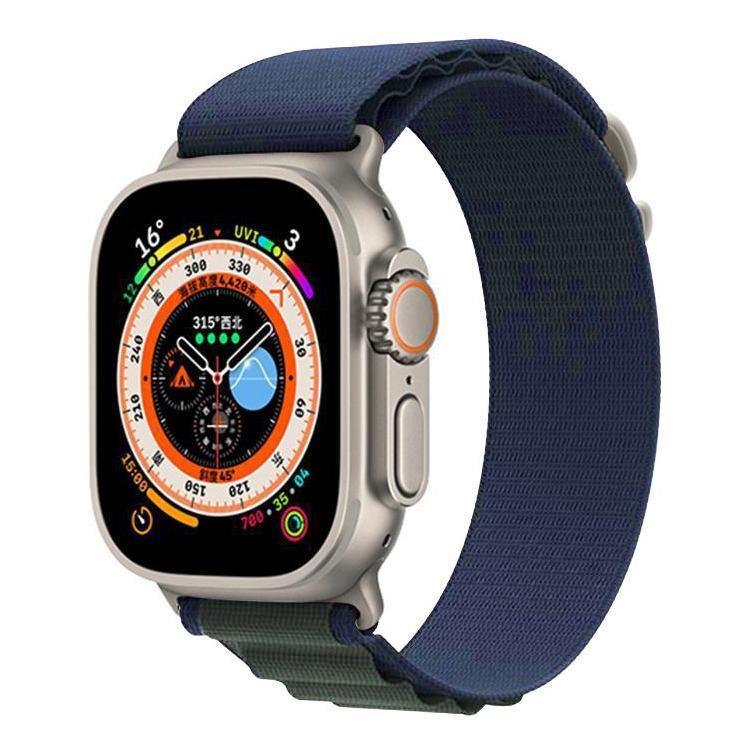Bracelet de montre xDfind Aline en nylon à boucle, compatible avec les Apple Watch 46 mm / 49 mm / 45 mm / 44 mm et 42 mm / 41 mm / 40 mm / 38 mm.