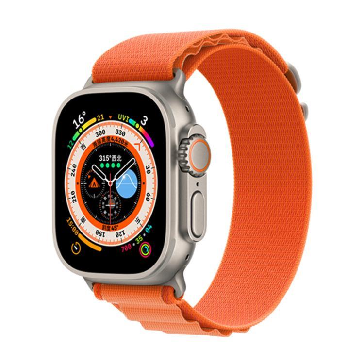Bracelet de montre xDfind Aline en nylon à boucle, compatible avec les Apple Watch 46 mm / 49 mm / 45 mm / 44 mm et 42 mm / 41 mm / 40 mm / 38 mm.