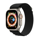 Bracelet de montre xDfind Aline en nylon à boucle, compatible avec les Apple Watch 46 mm / 49 mm / 45 mm / 44 mm et 42 mm / 41 mm / 40 mm / 38 mm.