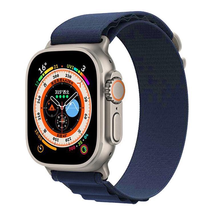 Bracelet de montre xDfind Aline en nylon à boucle, compatible avec les Apple Watch 46 mm / 49 mm / 45 mm / 44 mm et 42 mm / 41 mm / 40 mm / 38 mm.