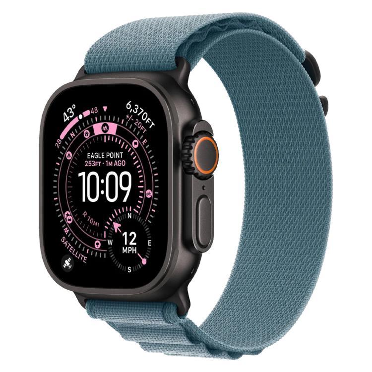 Bracelet de montre xDfind Aline en nylon à boucle, compatible avec les Apple Watch 46 mm / 49 mm / 45 mm / 44 mm et 42 mm / 41 mm / 40 mm / 38 mm.