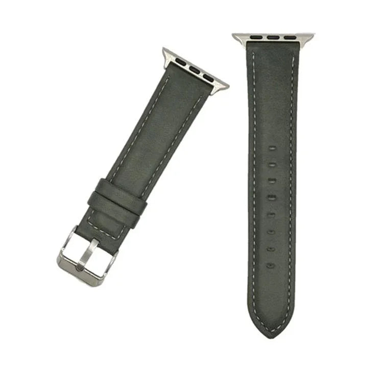 Bracelet de montre en cuir texturé Crazy Horse xDfind, compatible avec Apple Watch 46 mm / 49 mm / 45 mm / 44 mm et Apple Watch 42 mm / 41 mm / 40 mm / 38 mm