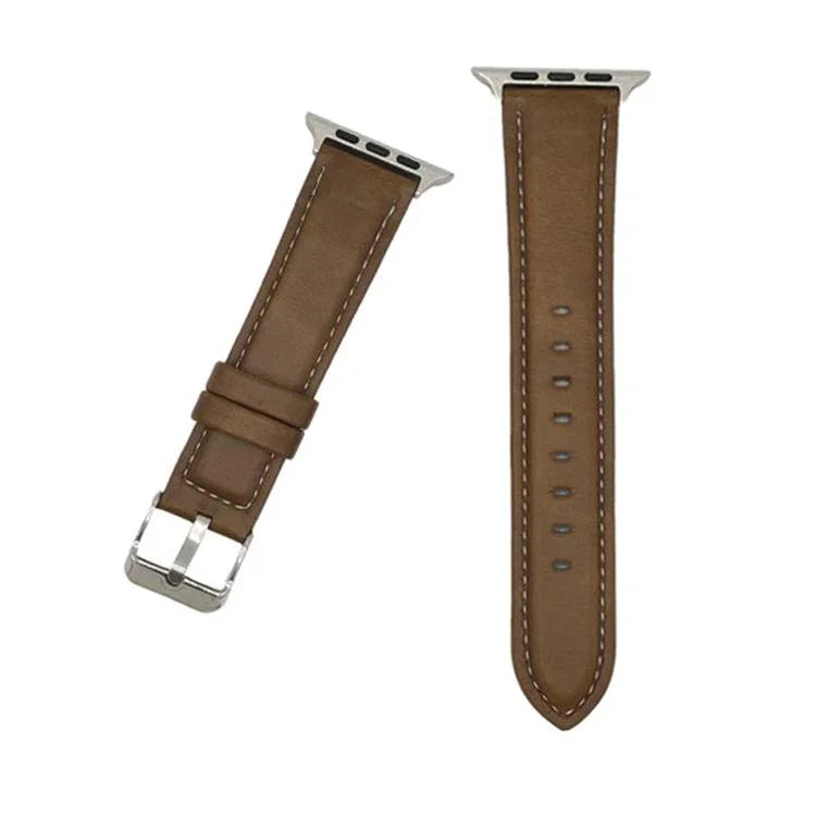Bracelet de montre en cuir texturé Crazy Horse xDfind, compatible avec Apple Watch 46 mm / 49 mm / 45 mm / 44 mm et Apple Watch 42 mm / 41 mm / 40 mm / 38 mm
