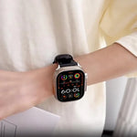Bracelet de montre en cuir texturé Crazy Horse xDfind, compatible avec Apple Watch 46 mm / 49 mm / 45 mm / 44 mm et Apple Watch 42 mm / 41 mm / 40 mm / 38 mm