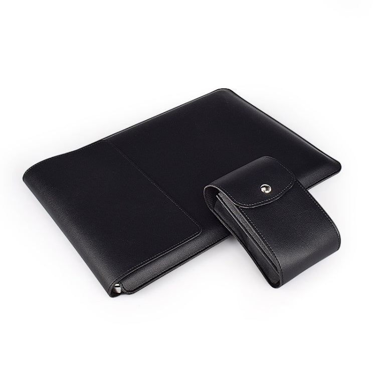 Housse en cuir PU05 avec petite pochette de rangement, pour ordinateur portable 13,3 pouces, 14,1 pouces, 15,4 pouces